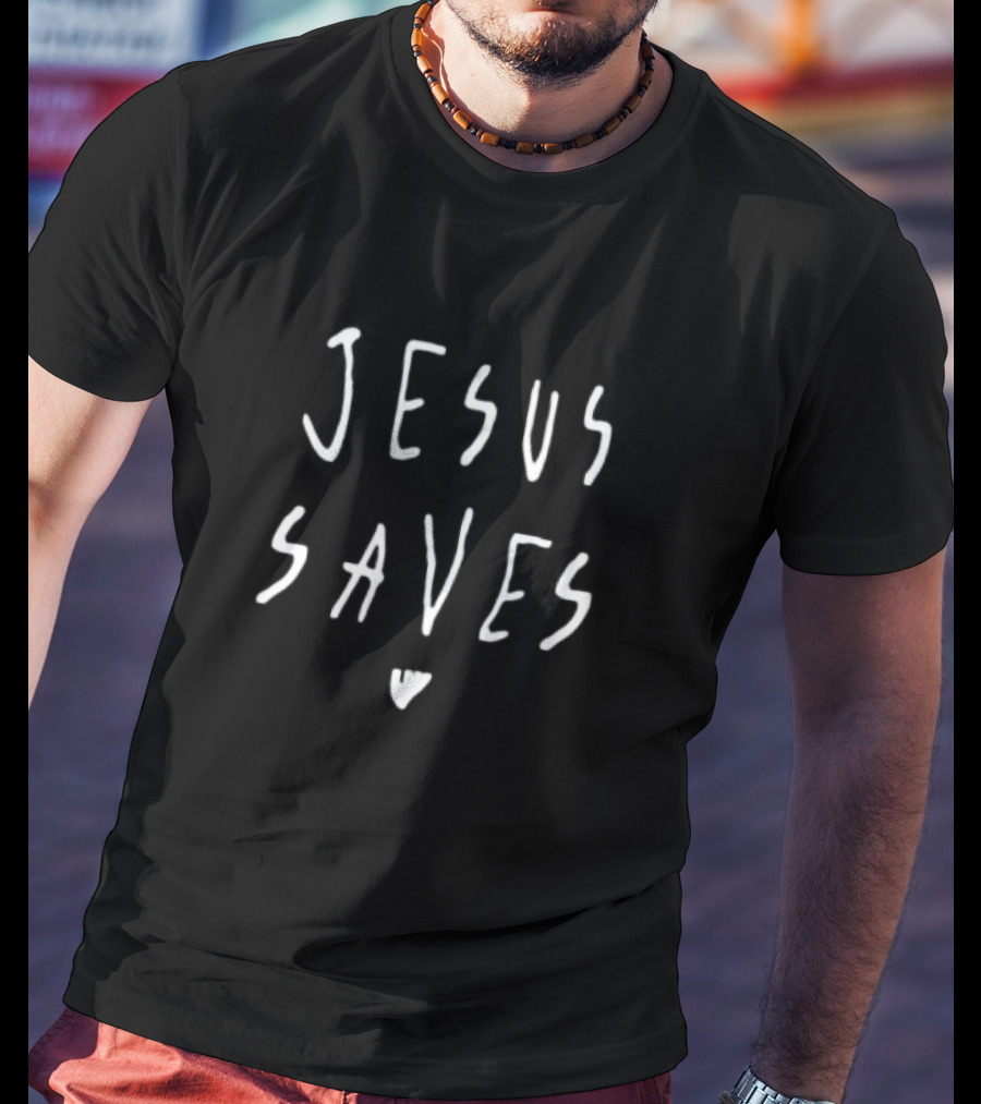 Jesus Saves Heart Limited Julian Lewis T-Shirt