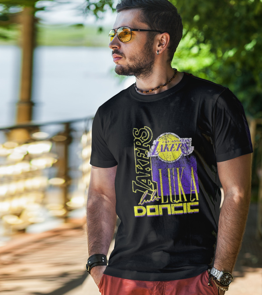 Los Angeles Lakers Luka Doncic NBA Player New Era T-Shirt