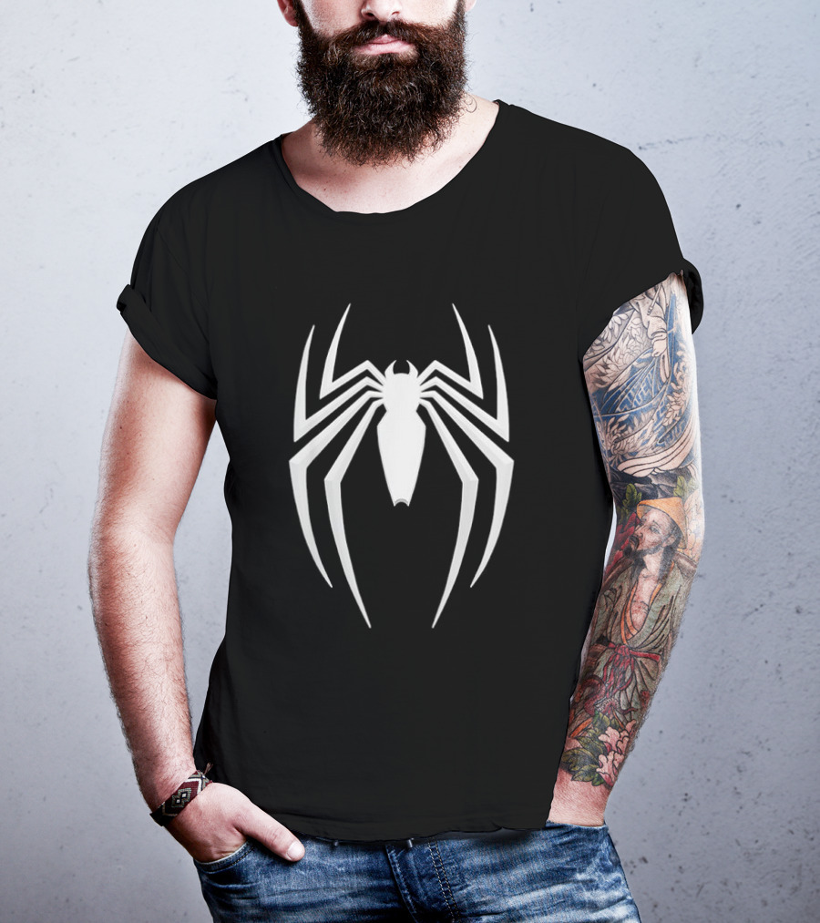 Marvel Spider-Man 2 White Spider Emblem T-Shirt