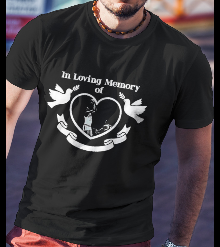 New York Knicks In Loving Memory Of Dick Barnett 2025 Doves Heart Ribbon T-Shirt