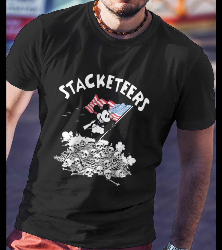 Stacketeers Mickey Mouse American Flag T-Shirt