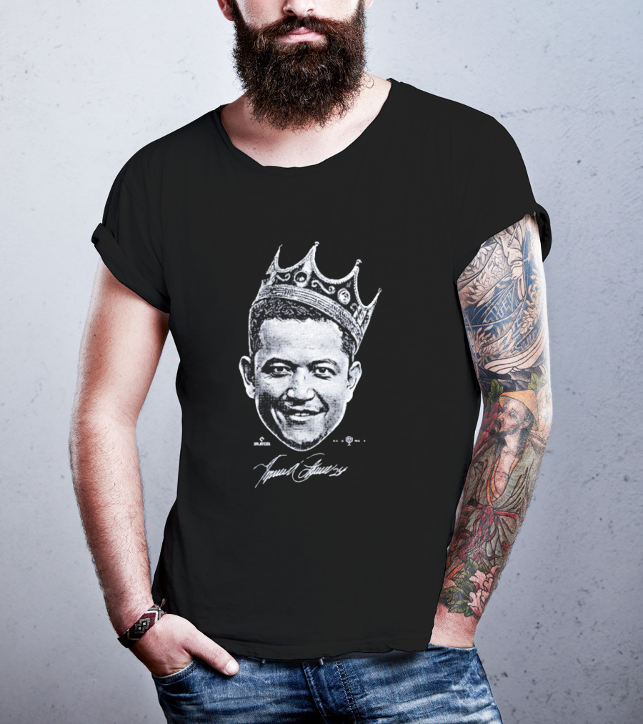 Miguel Cabrera Crown Portrait With Signature T-Shirt