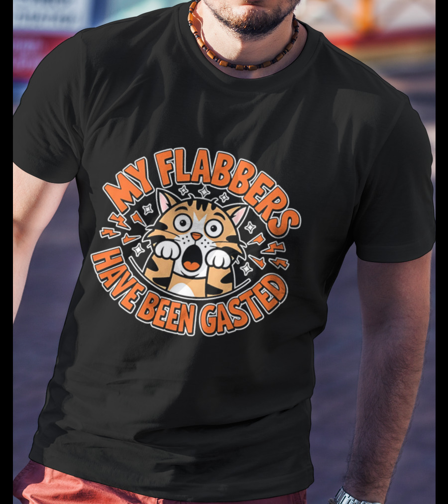 My Flabbers Have Been Gasted Cat Cartoon Expression T-Shirt