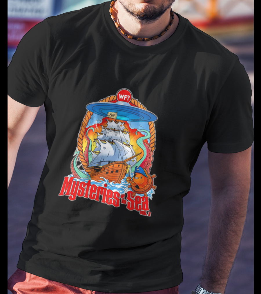 Mysteries Of The Sea Vol. 2 UFO Pirate Ship Cartoon WF? T-Shirt