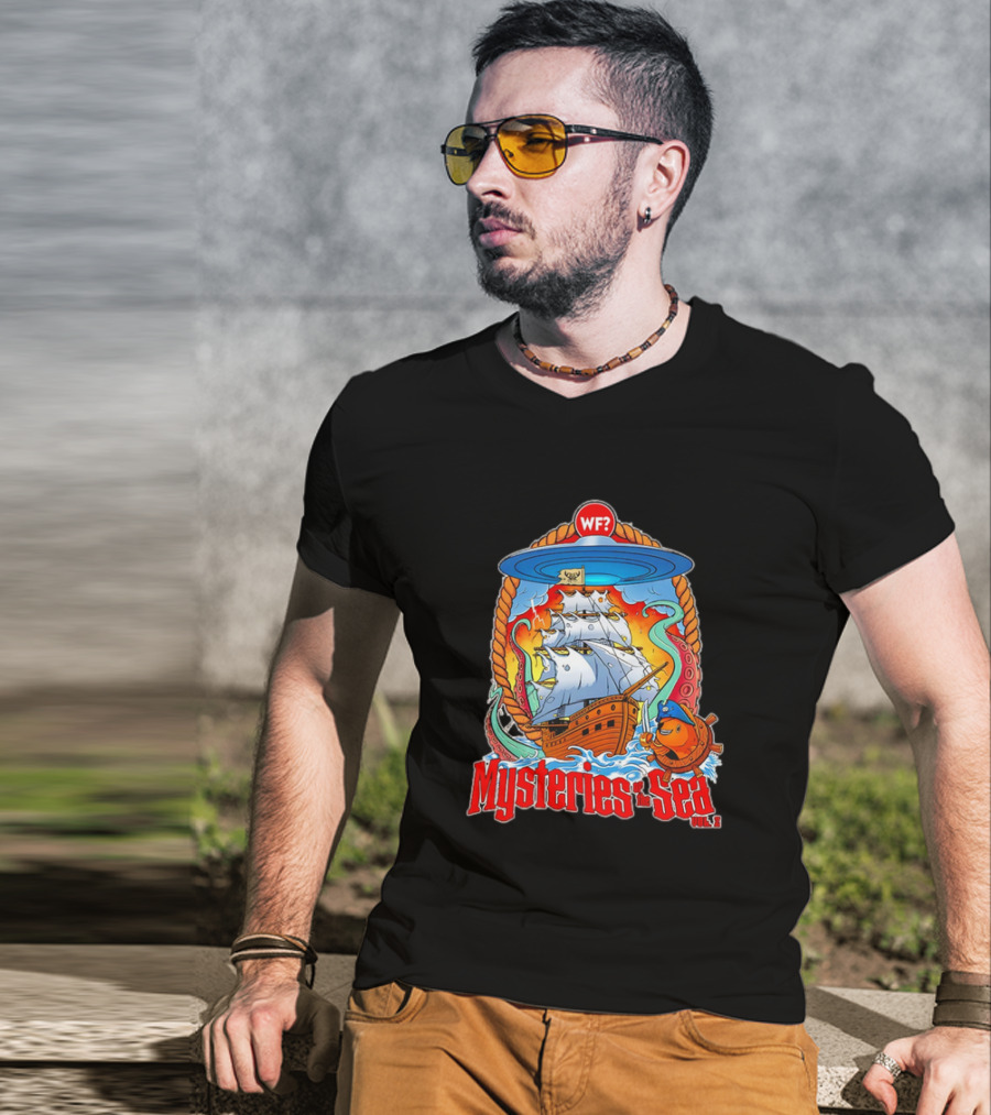 Mysteries Of The Sea Vol. 2 UFO Pirate Ship Cartoon WF? T-Shirt