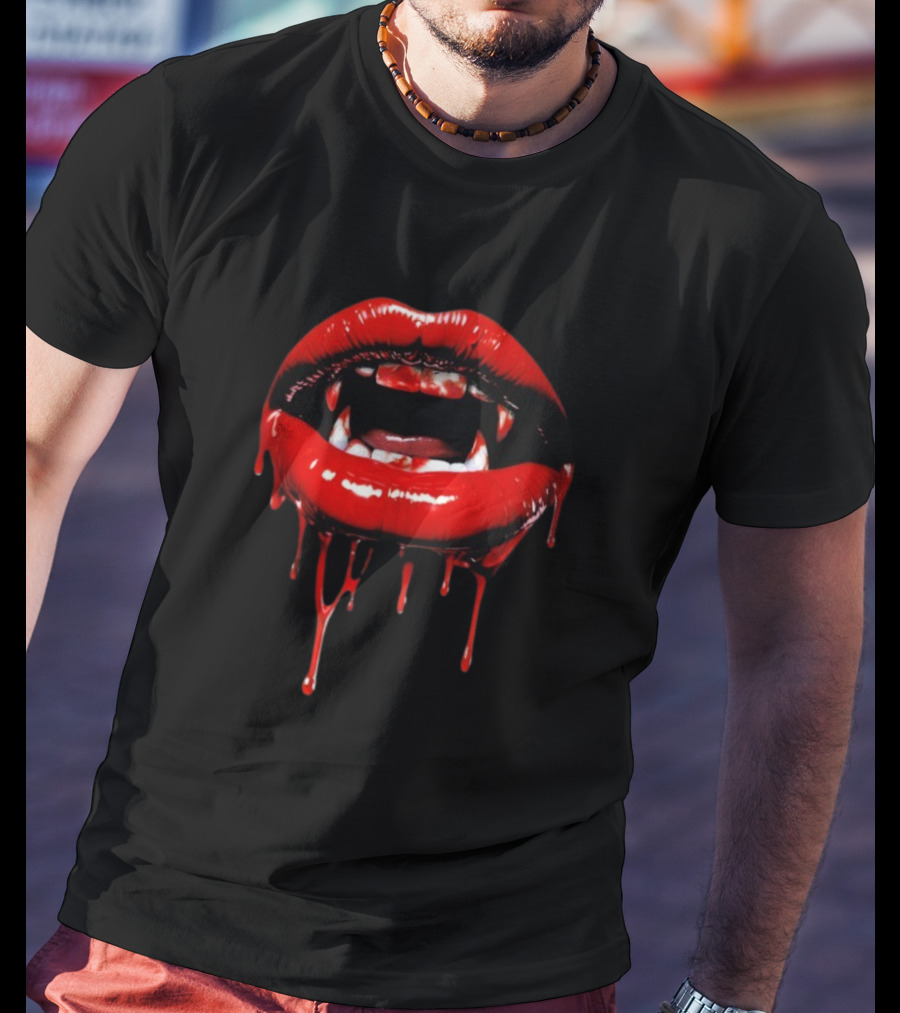 Vampire Lips Dripping Blood Nathan James Edition T-Shirt