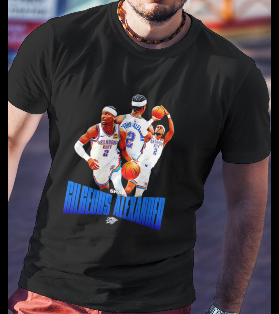 Oklahoma City Thunder Shai Gilgeous-Alexander 2 Basketball Jersey T-Shirt