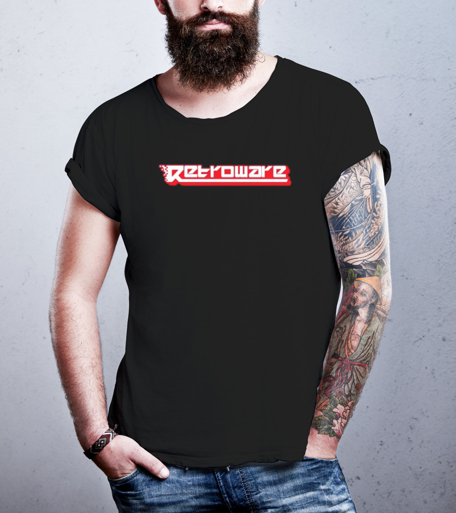 Retroware Pixelated Retro Gaming Style Red Branding T-Shirt