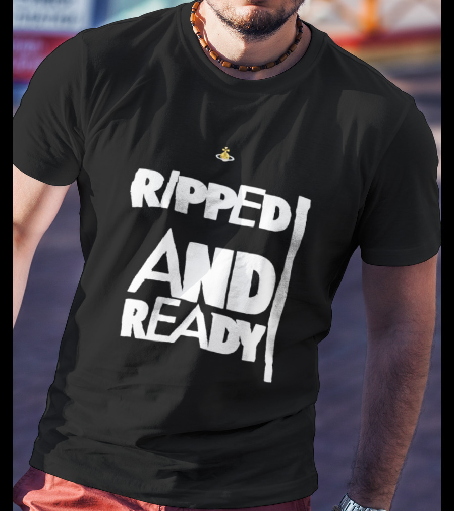 Ripped And Ready Chicken Dumbbell Fitness Motivation T-Shirt