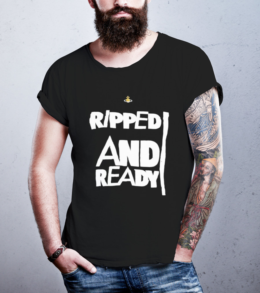 Ripped And Ready Chicken Dumbbell Fitness Motivation T-Shirt