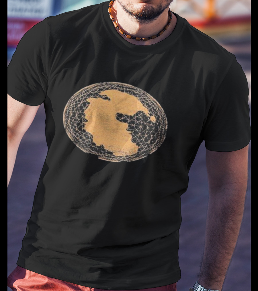Pangaea Compass Map Retro Grid Earth T-Shirt