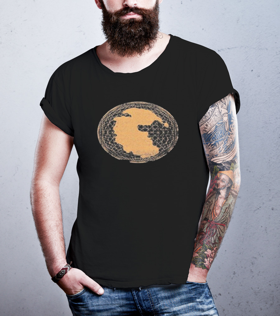 Pangaea Compass Map Retro Grid Earth T-Shirt