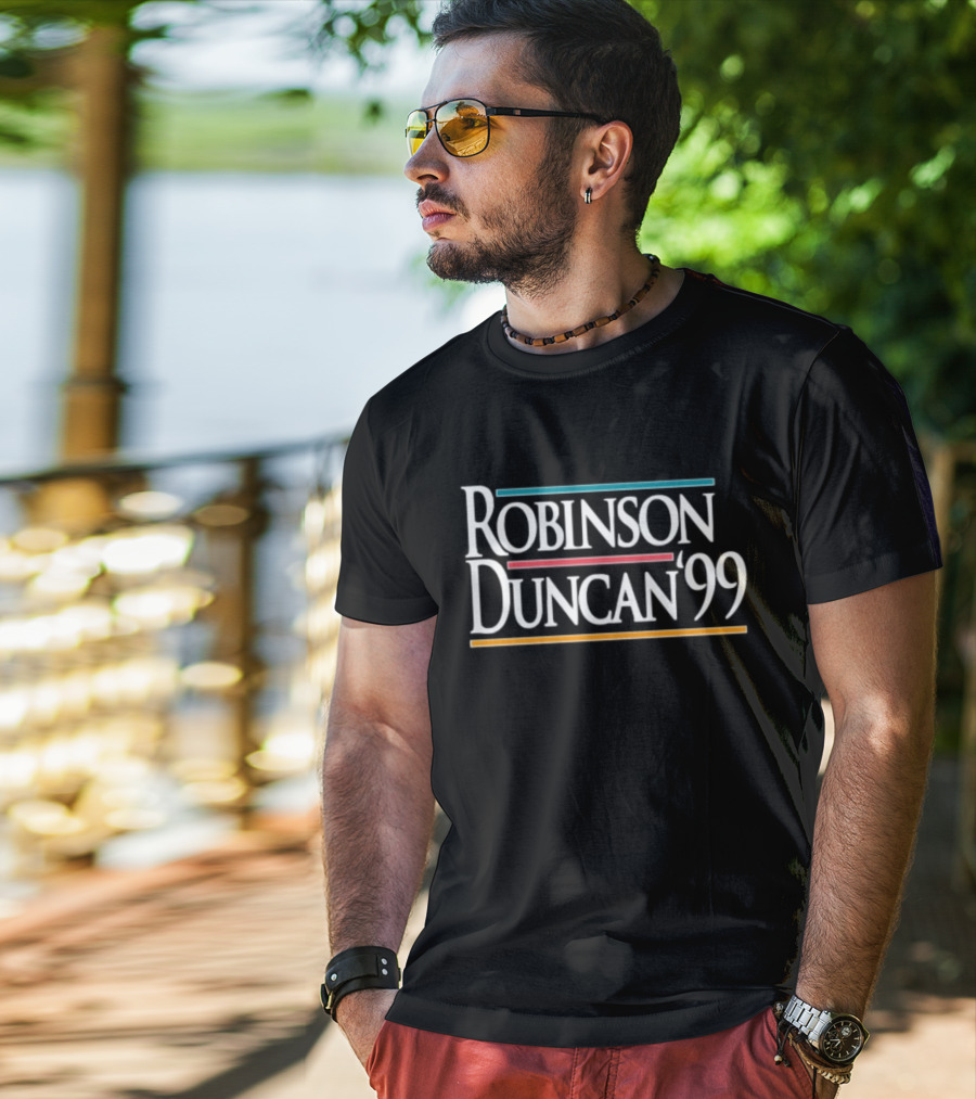 Robinson Duncan '99 Retro Style Lines T-Shirt