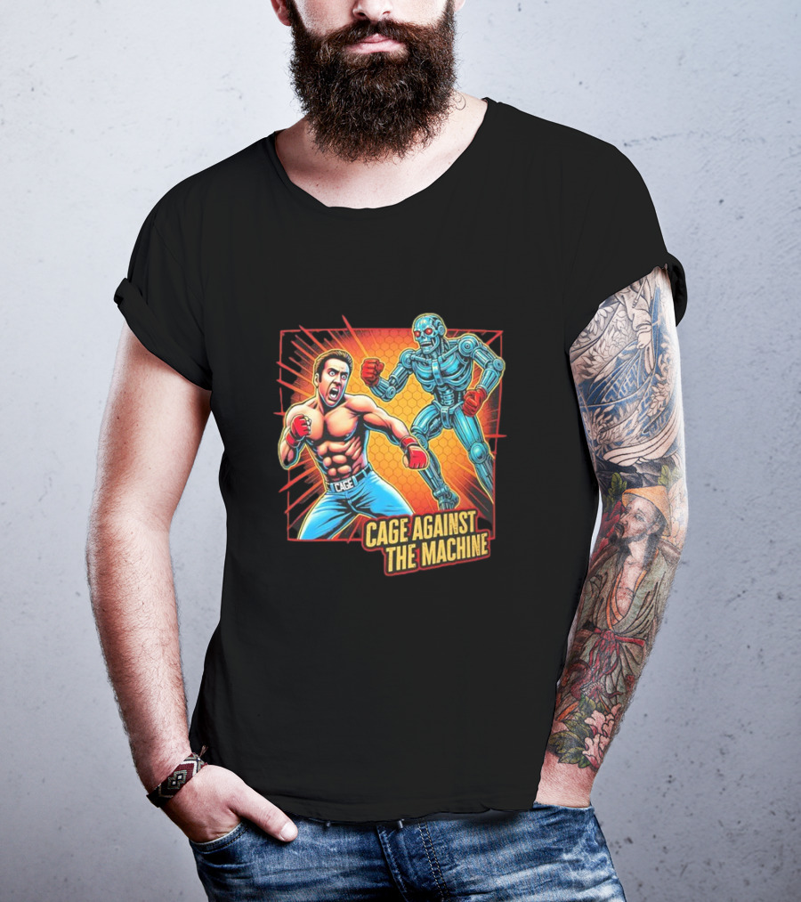 Cage Against The Machine Robot Showdown Boxing Battle T-Shirt