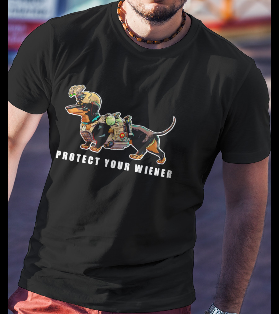 Protect Your Wiener Dachshund Soldier Helmet Tactical Gear T-Shirt