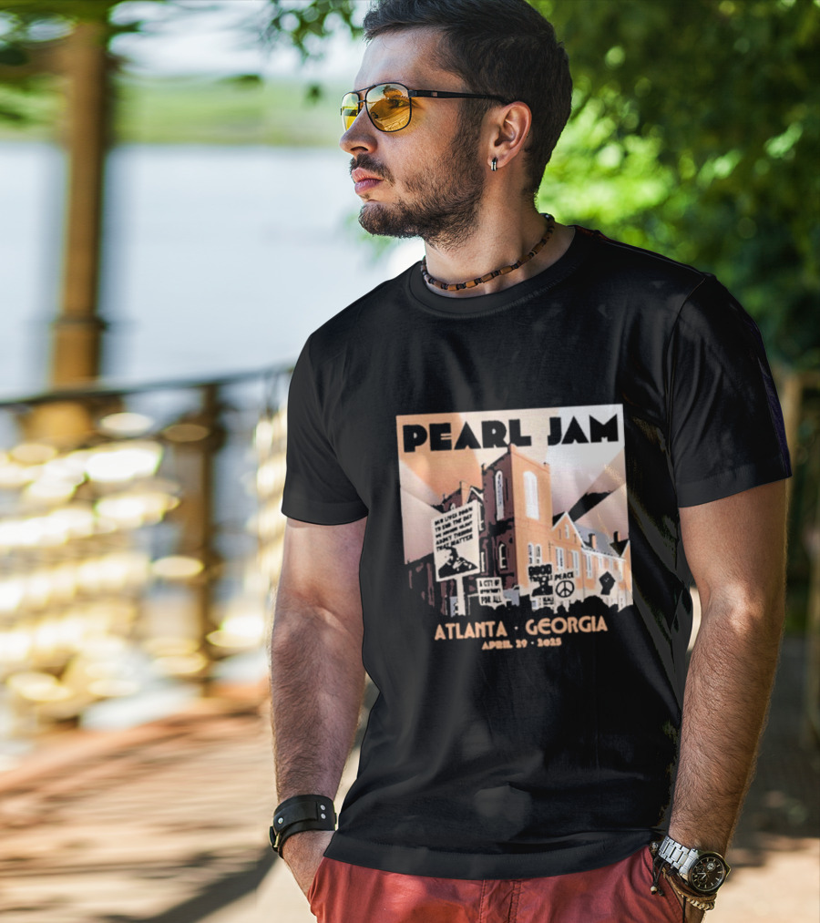 Pearl Jam Atlanta Georgia April 29 2025 Event Dark Matter US Tour T-Shirt
