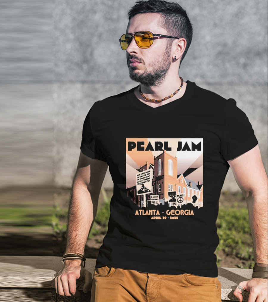 Pearl Jam Atlanta Georgia April 29 2025 Event Dark Matter US Tour T-Shirt