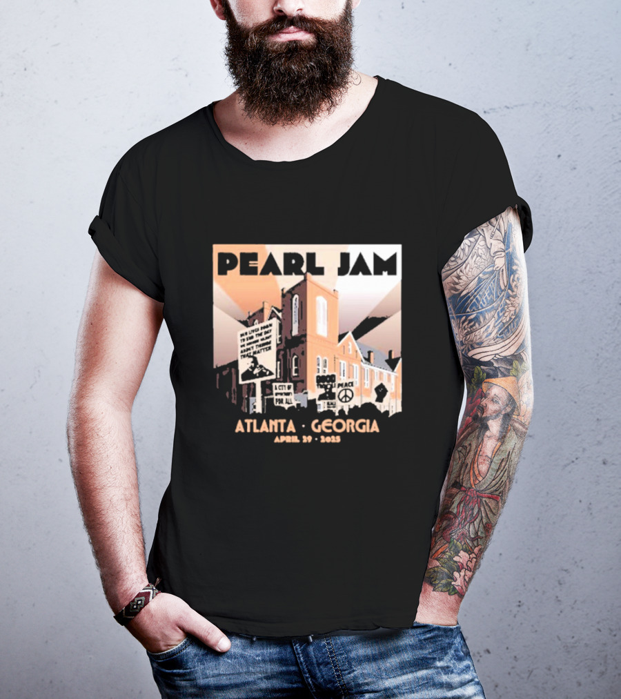 Pearl Jam Atlanta Georgia April 29 2025 Event Dark Matter US Tour T-Shirt