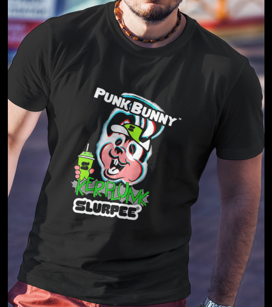 Punk Bunny Kerplunk Slurpee бейсболка заяц напій T-Shirt