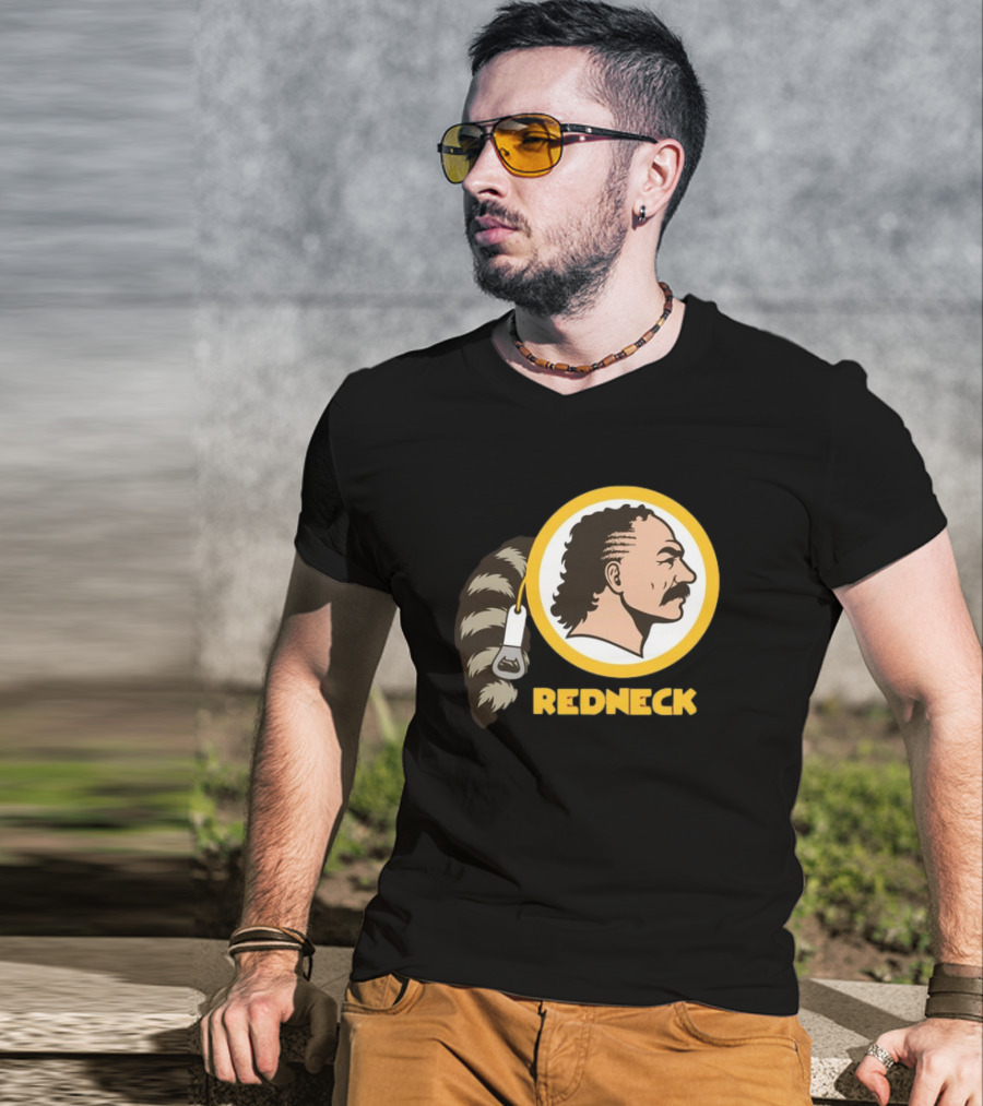 Redneck Team Washington Redskins Raccoon Tail Logo T-Shirt