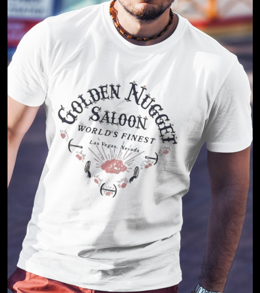 Golden Nugget Saloon World's Finest Las Vegas Vintage Rose T-Shirt
