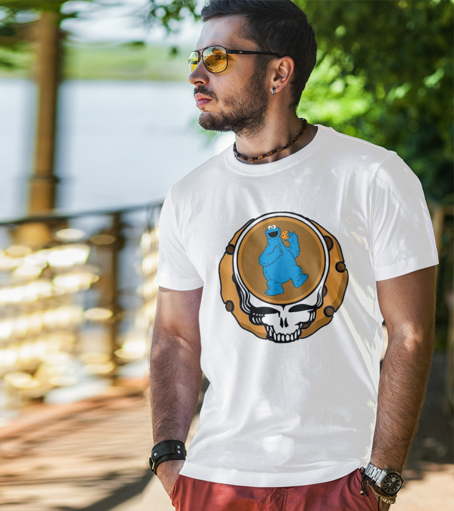 Grateful Dead Cookie Monster Steal Your Face Parody T-Shirt