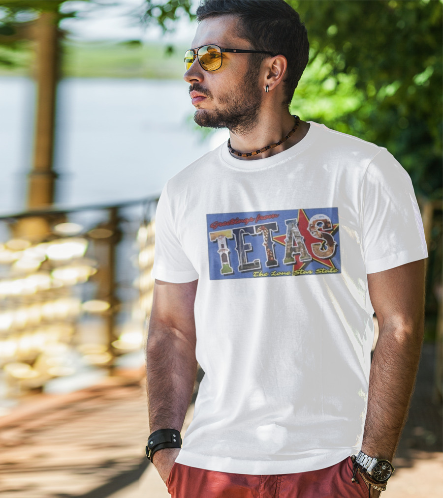 Greetings From Tetas The Lone Star State Texas Rangers T-Shirt
