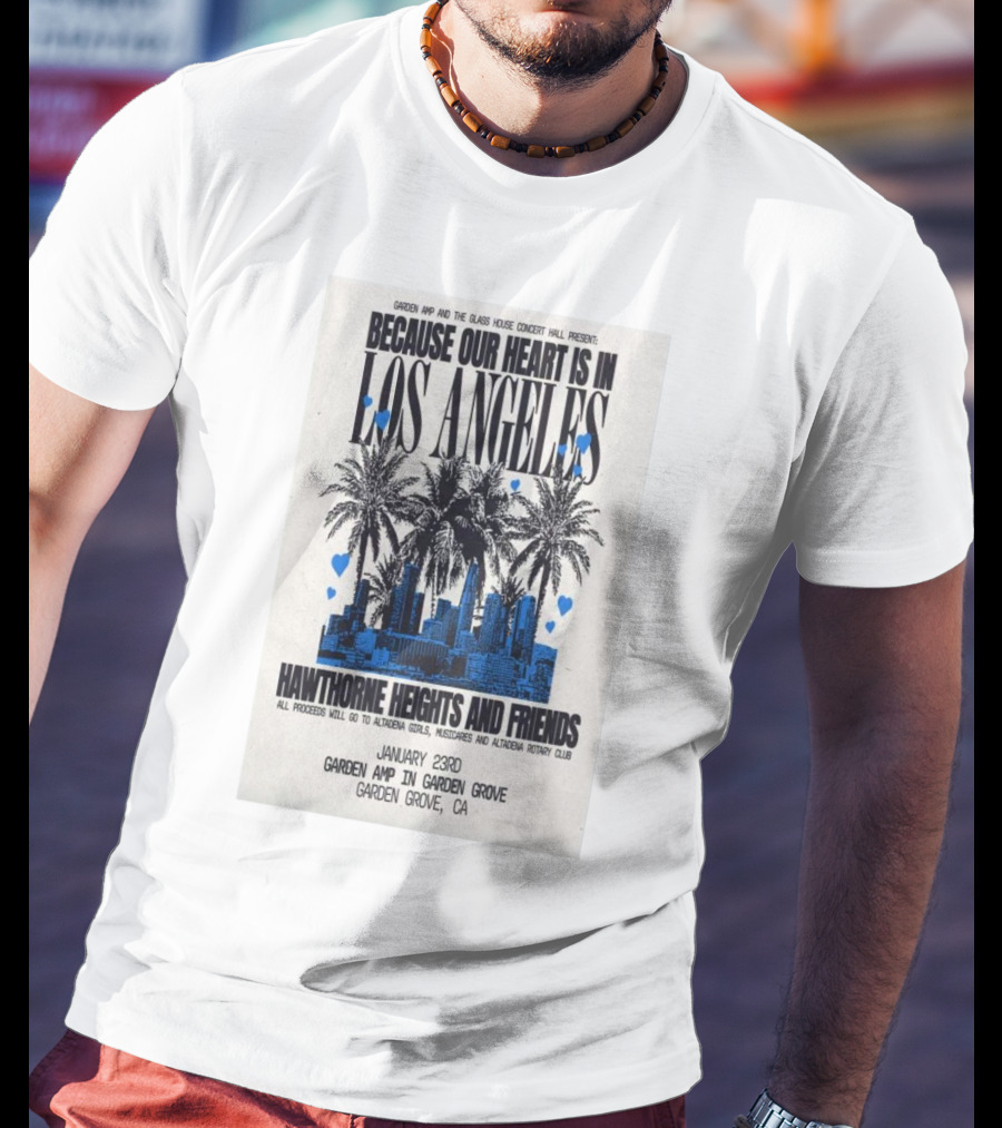 Garden Amp Concert Hawthorne Heights And Friends January 23 Garden Grove CA T-Shirt