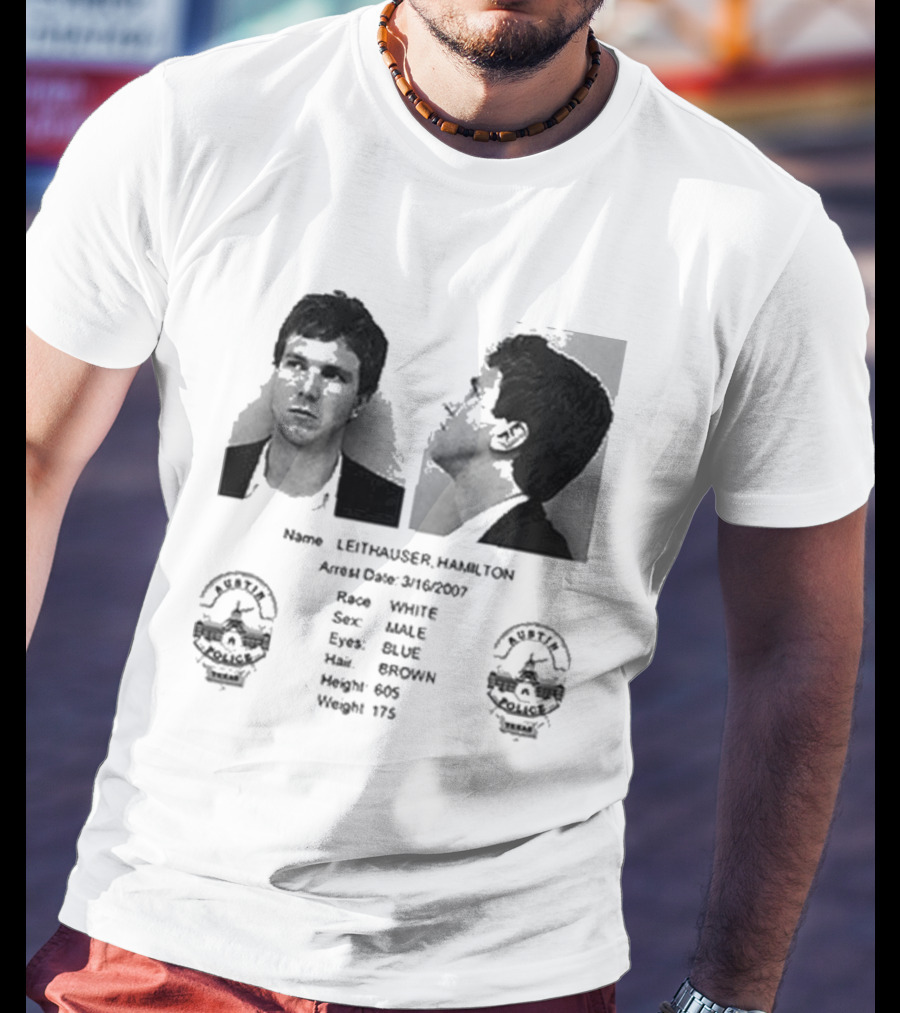 "Leithauser Hamilton Shot Los Feliz Police FBI 57484Z Height 605 Weight 175" T-Shirt