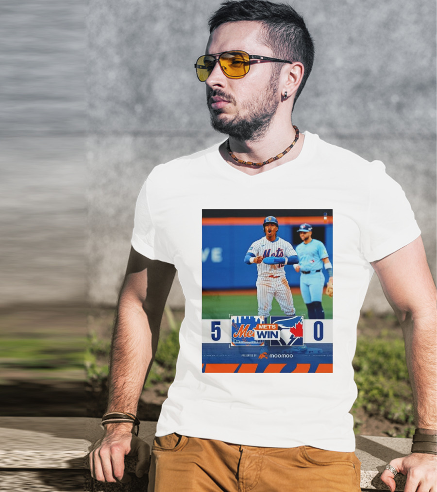 New York Mets Win 5-0 Toronto Blue Jays April 4 2025 T-Shirt
