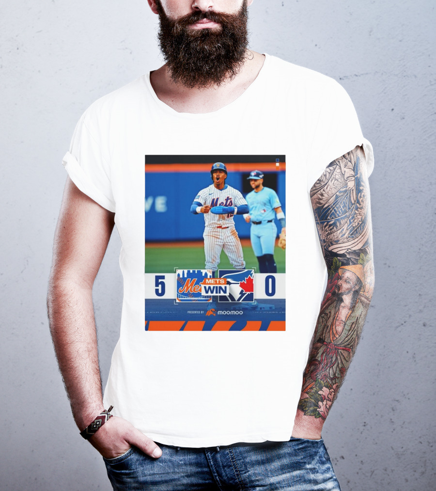 New York Mets Win 5-0 Toronto Blue Jays April 4 2025 T-Shirt