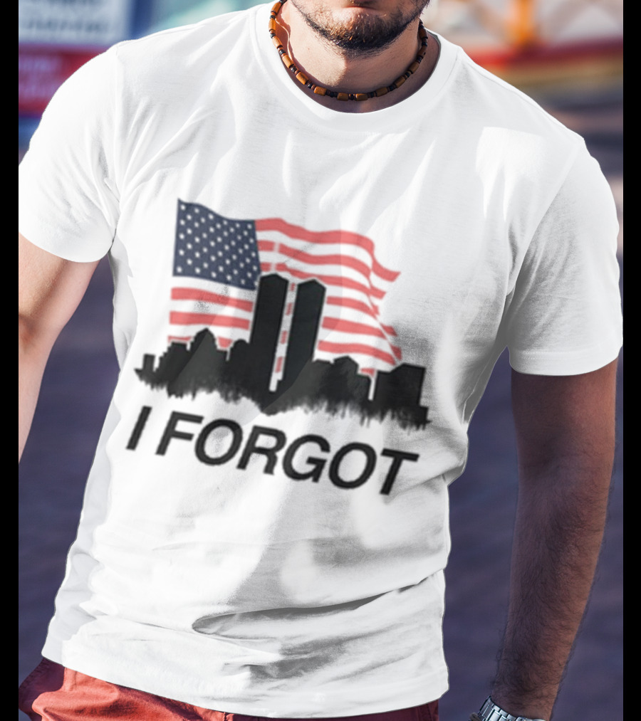 Flag I Forgot Red White Blue Building Shadows T-Shirt