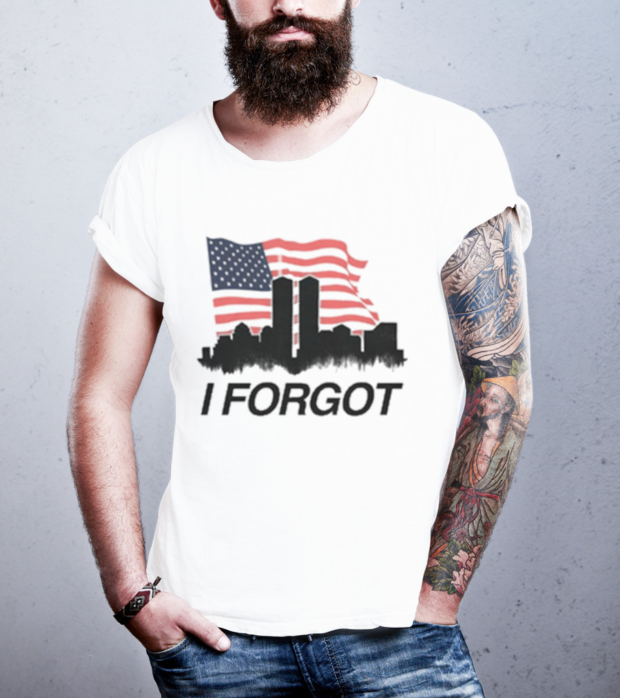 Flag I Forgot Red White Blue Building Shadows T-Shirt