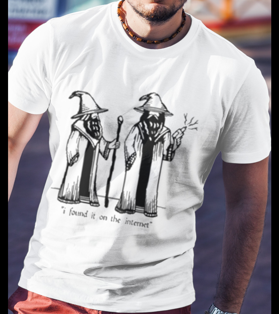 I Found It On The Internet Wizard Robe Hat Wand T-Shirt