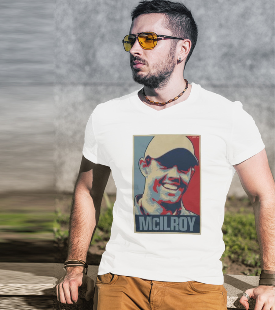 Ireland Rory McIlroy Masters Tournament Vintage Iconic Golf Portrait T-Shirt