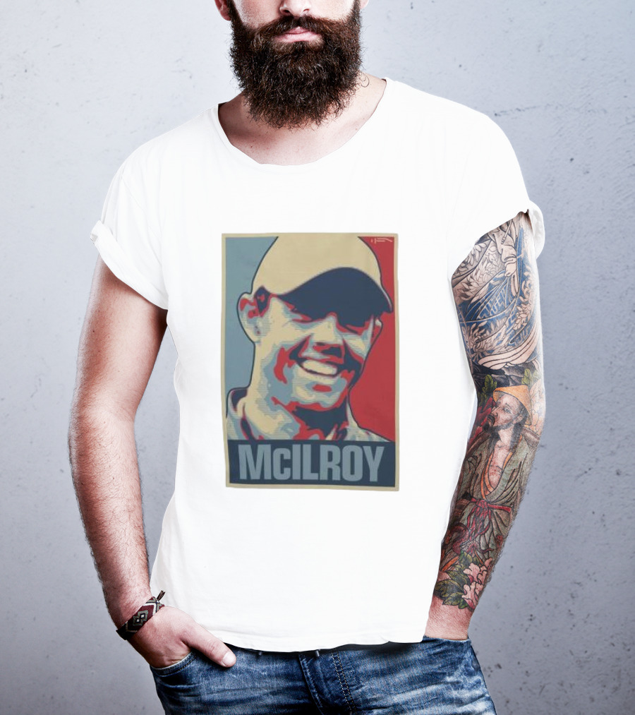 Ireland Rory McIlroy Masters Tournament Vintage Iconic Golf Portrait T-Shirt