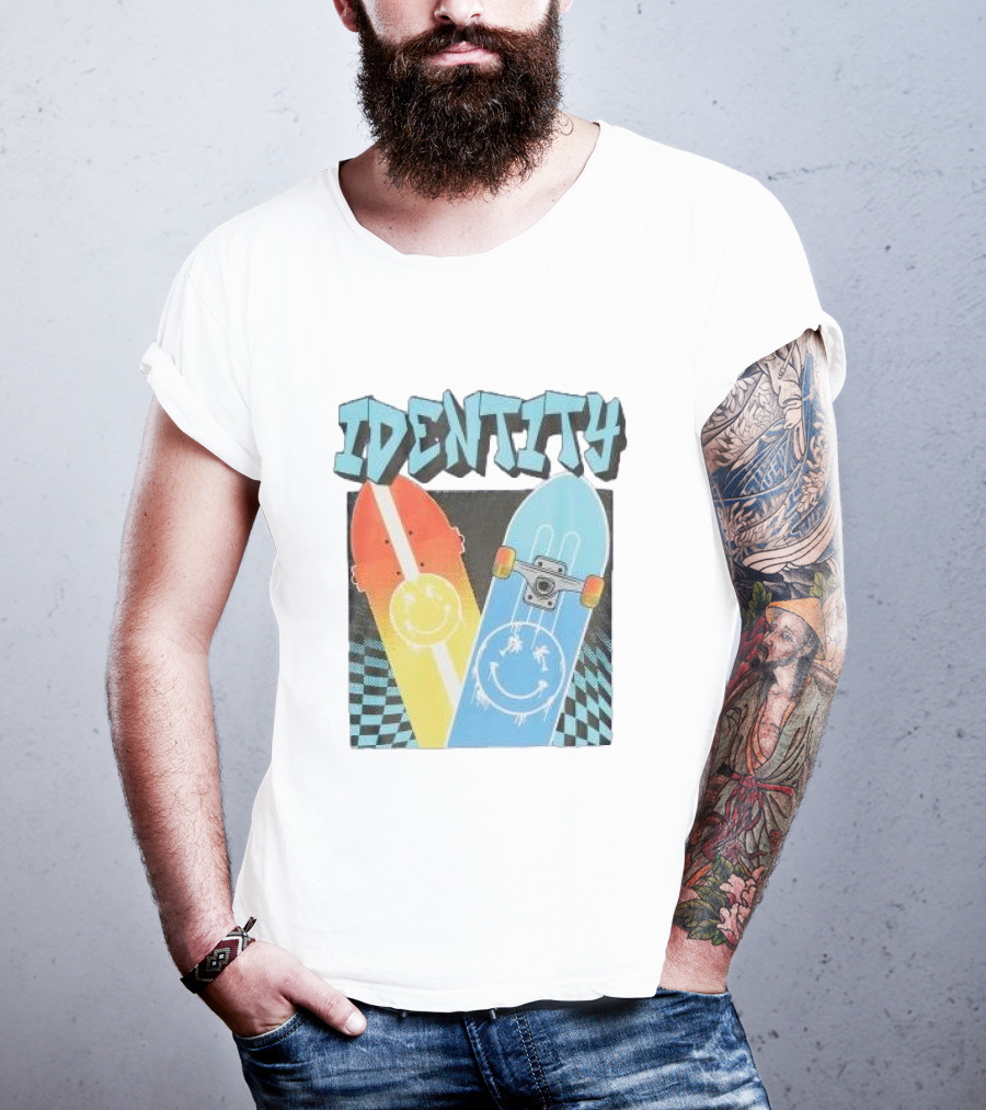 Identity Boys Purple Relaxed Skateboard Smiley T-Shirt