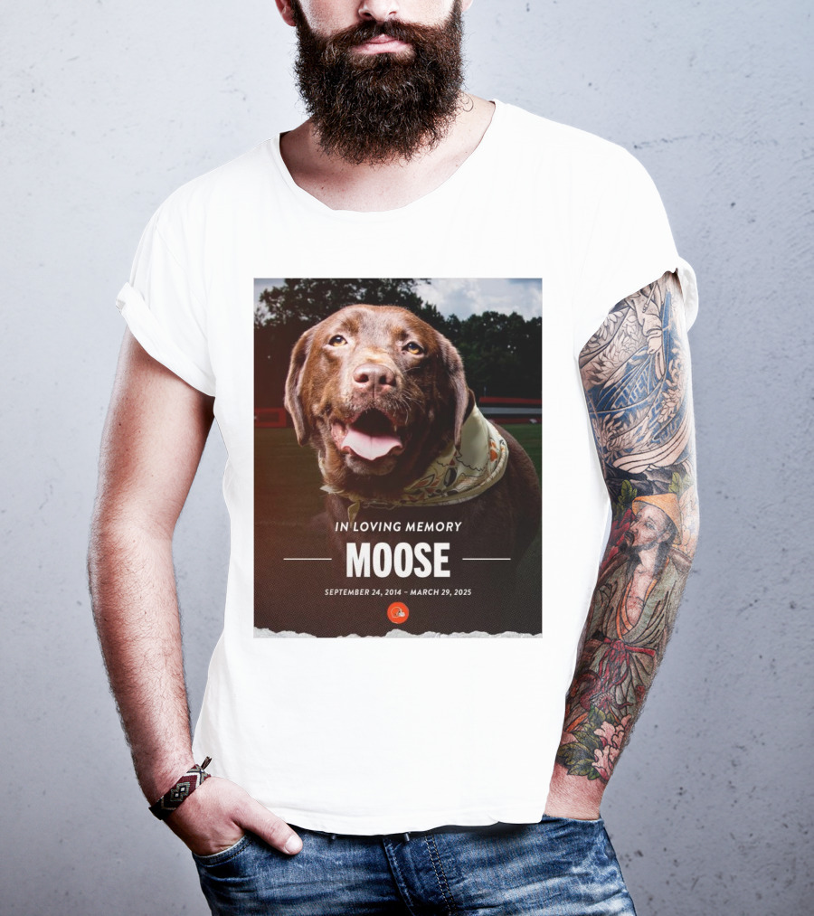 Cleveland Browns NFL In Loving Memory Moose September 24 2014 March 29 2025 Hard Knocks Star T-Shirt