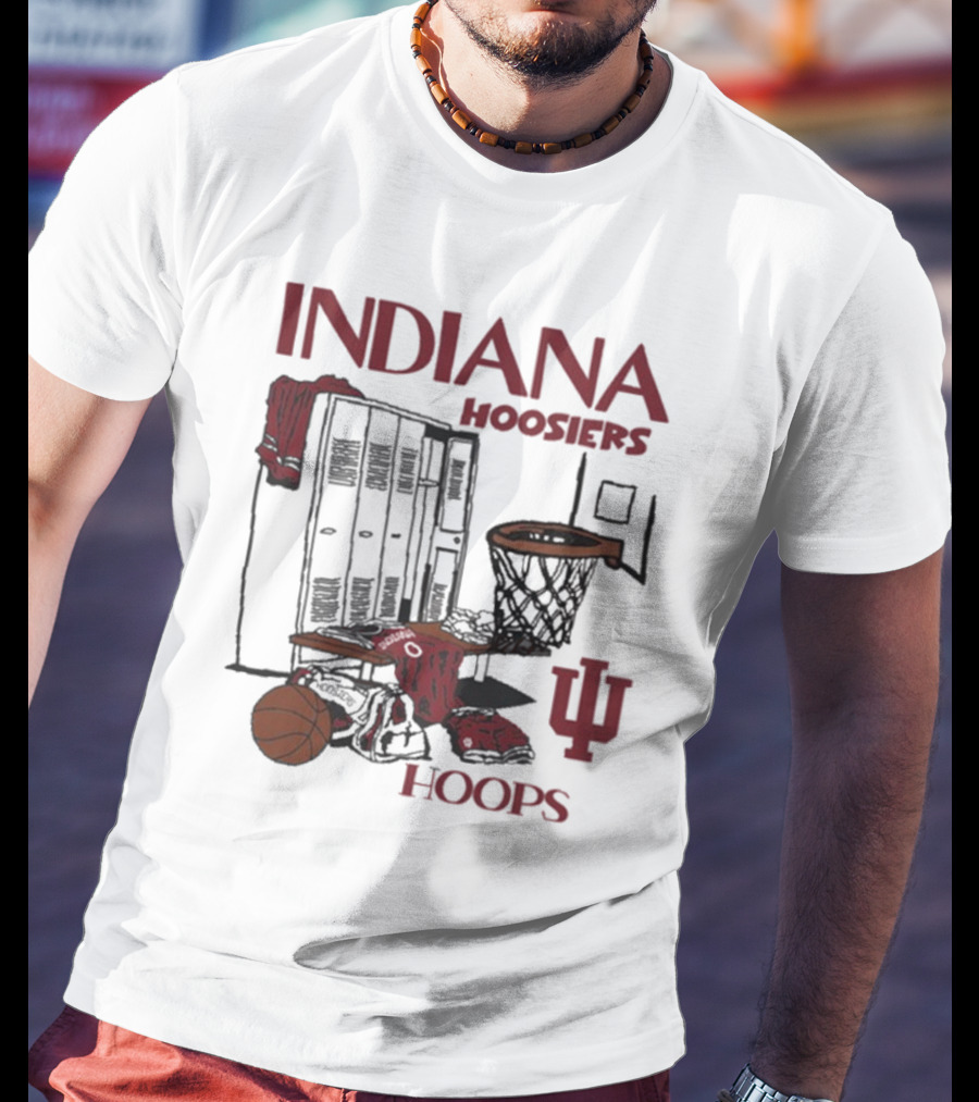 Indiana Hoosiers Basketball Locker Room Hoops NYC T-Shirt