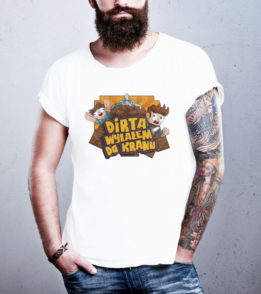 Koszulka Dirta Wylalem Do Kranu Zabawny Motyw Bloki Kreskówkowe T-Shirt