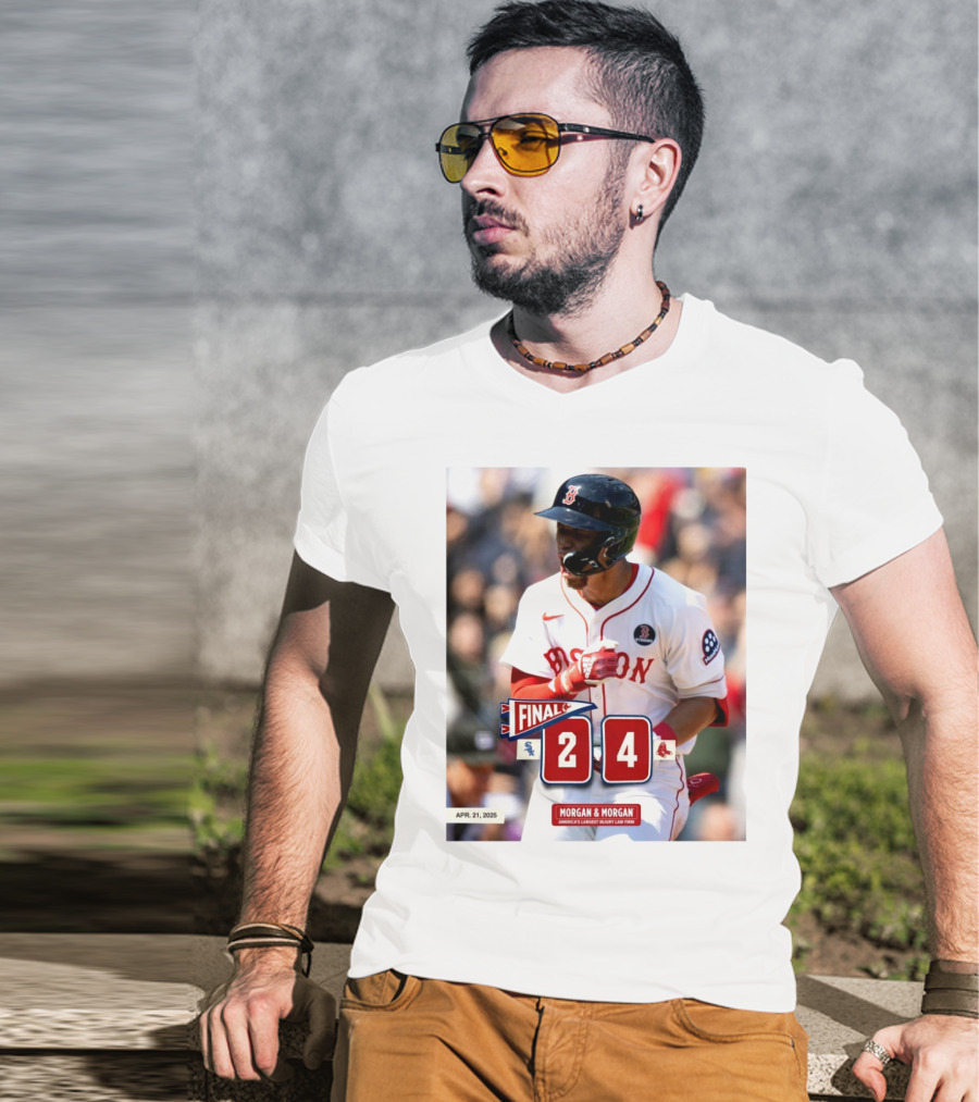 Boston Red Sox Victory Over Chicago White Sox 4-2 Marathon Monday Apr 21 2025 T-Shirt