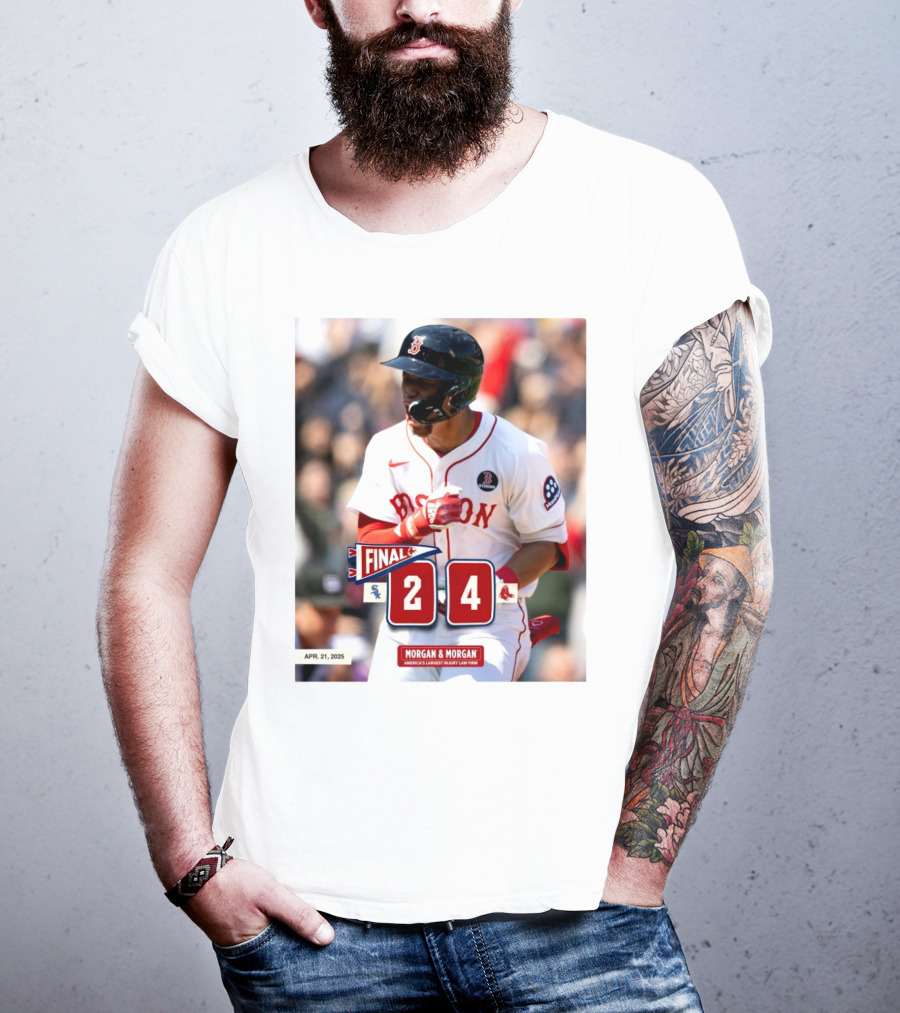 Boston Red Sox Victory Over Chicago White Sox 4-2 Marathon Monday Apr 21 2025 T-Shirt