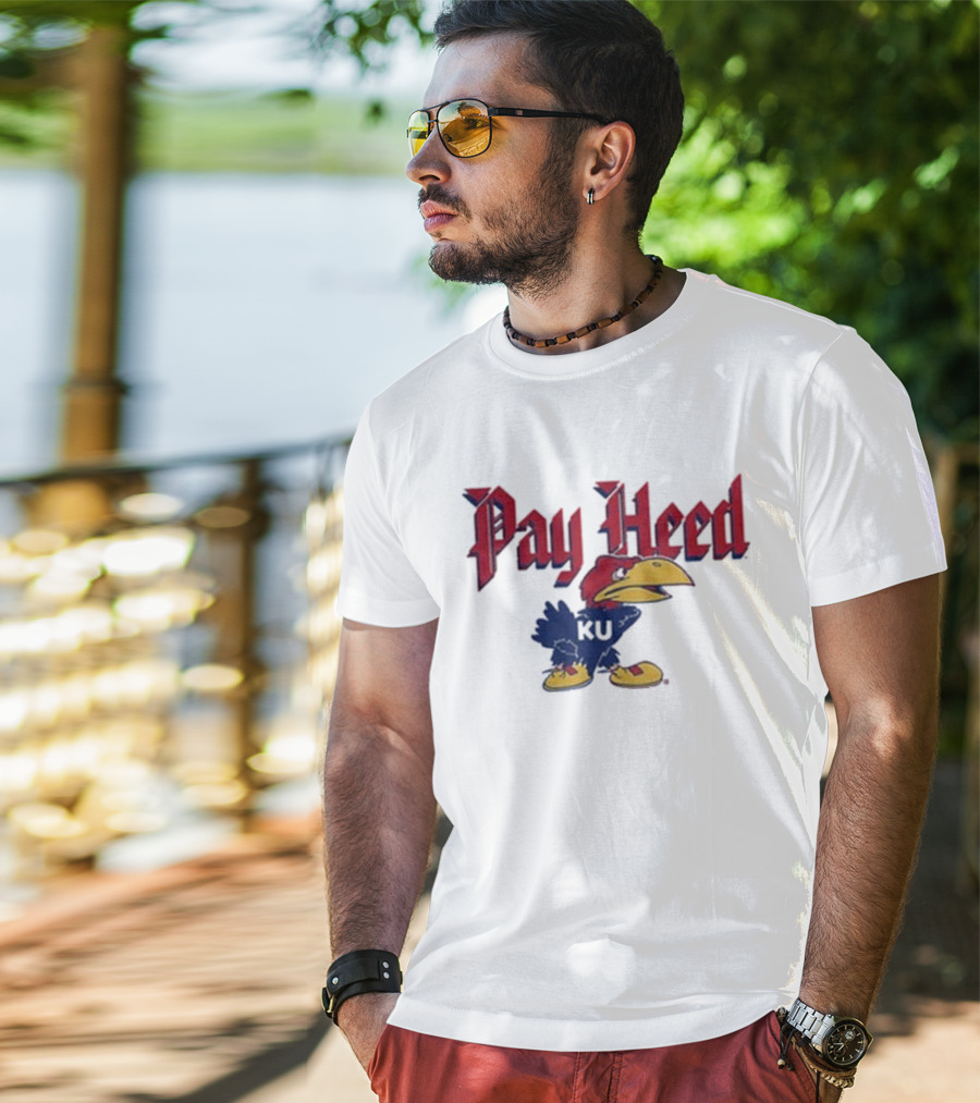 KU Pay Heed Jayhawk Vintage Style T-Shirt