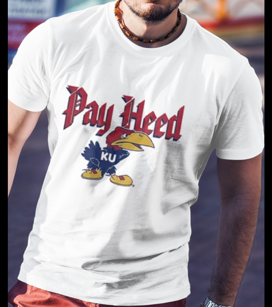 KU Pay Heed Jayhawk Vintage Style T-Shirt
