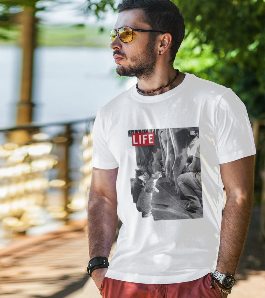 Life Magazine Cats Enjoying Fresh Milk T-Shirt