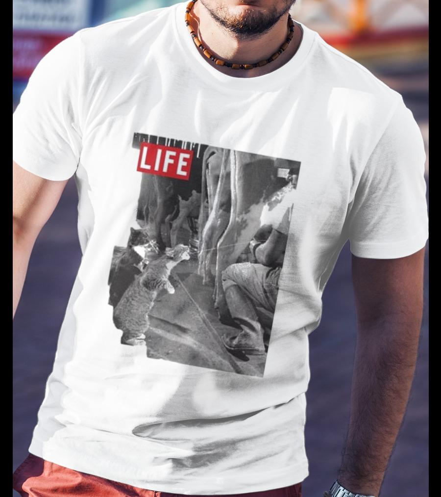 Life Magazine Cats Enjoying Fresh Milk T-Shirt