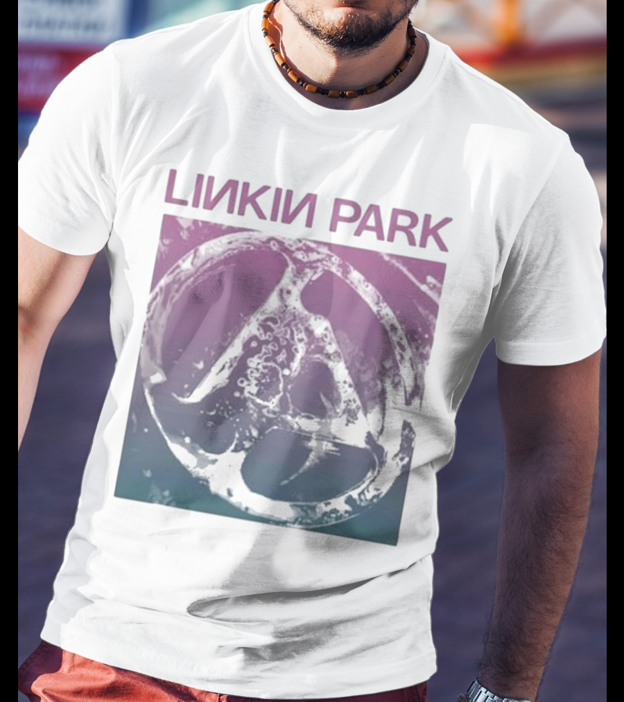 Linkin Park Gradient Circle Symbol Fz Deluxe Drop Shoulder T-Shirt