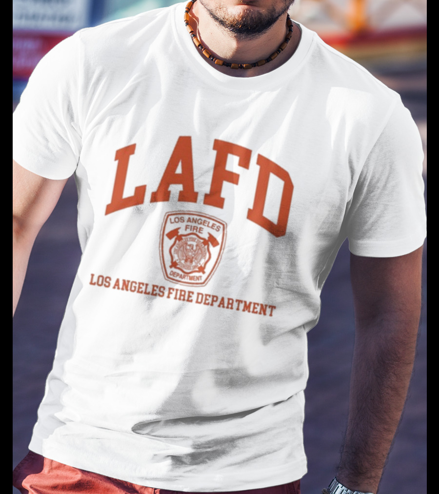LAFD Los Angeles Fire Department Emblem Classic Arch Style T-Shirt