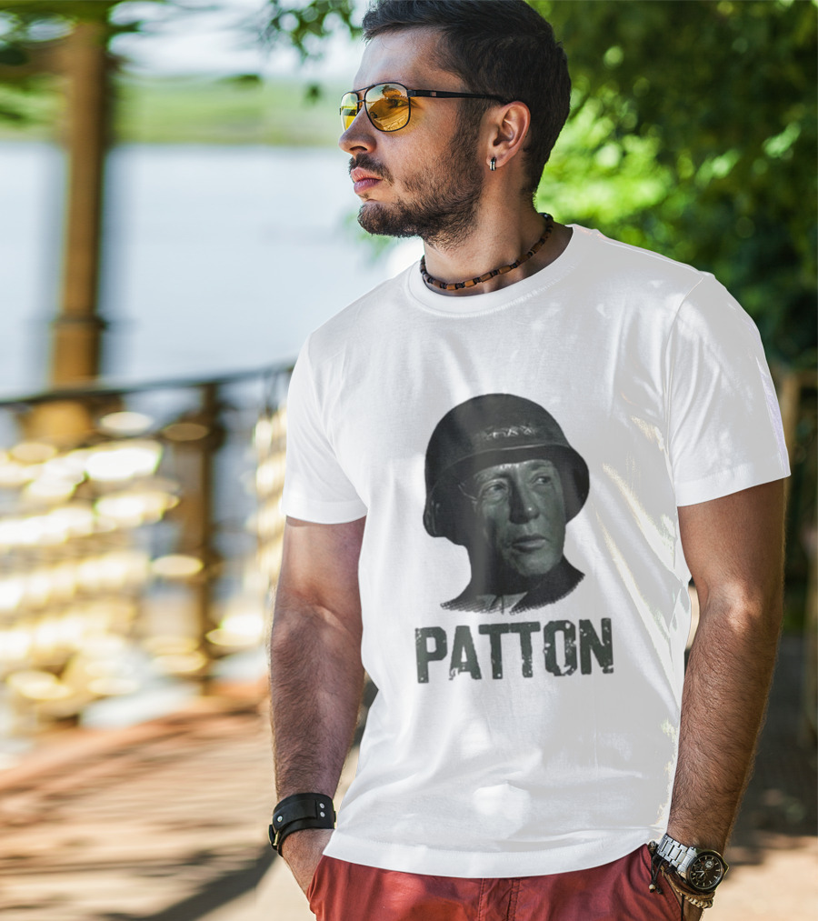 Jake Shields General Patton Helmet Portrait T-Shirt
