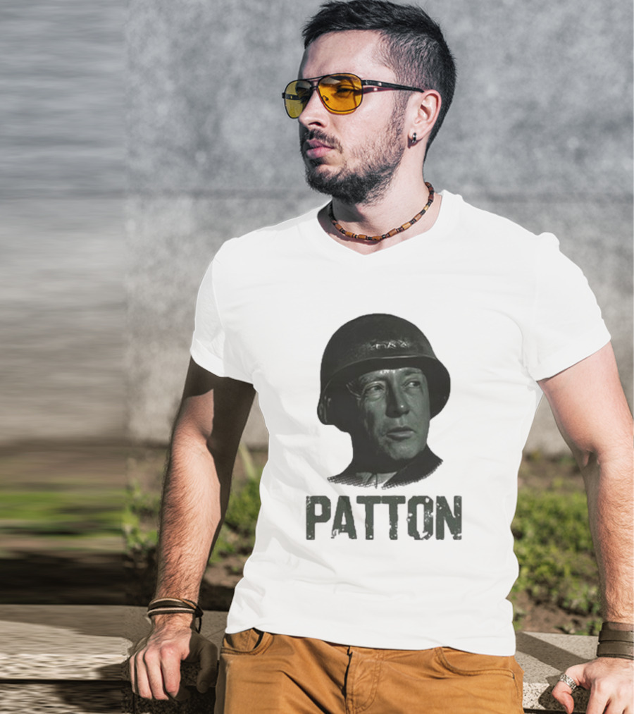 Jake Shields General Patton Helmet Portrait T-Shirt